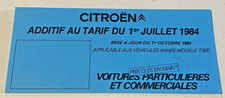 Additif tarif citroen d'occasion  Quarré-les-Tombes