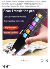 Scanning translator language for sale  DONCASTER