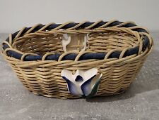 Panier osier ovale d'occasion  Bas-en-Basset