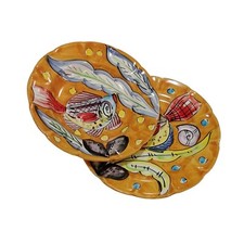 Coppia piatti ceramica usato  Napoli