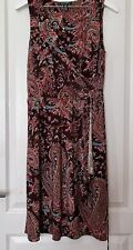 Vestido Lauren Ralph Lauren Feminino Paisley Laranja/Marrom/Multi Jersey Tamanho 14 Excelente Estado Usado comprar usado  Enviando para Brazil