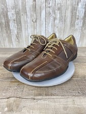 Oxfords masculinos Sandro Moscoloni couro marrom biqueira quadrada conforto gel tamanho 11 D comprar usado  Enviando para Brazil