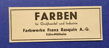 Farbwerke franz rasquin gebraucht kaufen  Hamm, Sieg
