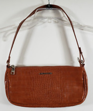 Bolsa de ombro Amelie Galanti feminina COGNAC MARROM couro sintético CROC com zíper comprar usado  Enviando para Brazil