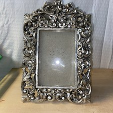 Moldura 4x6 metálica como lente transparente suporte livre ornamentado padrão resina comprar usado  Enviando para Brazil