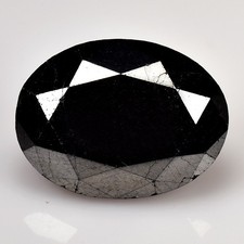 Diamante natural oval preto jato quase limpo 7,86 ct (certificado grátis) comprar usado  Enviando para Brazil