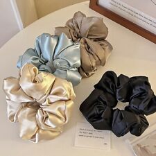 Faixa de cabelo feminina extra grande cetim seda scrunchies, anel de cabelo preto castanho comprar usado  Enviando para Brazil
