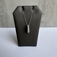 Collar de cuerno de diamantes de oro blanco de 14kt - 0,56ctw diamantes GH SI, 18" de largo, nuevo segunda mano  Embacar hacia Mexico