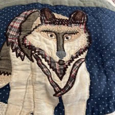 PatchmagicPatchwork Lobo na Neve Colcha Shams EURO Tamanho Fronha Par Feito à Mão comprar usado  Enviando para Brazil