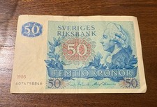 Banconota corone svedesi usato  Cavezzo