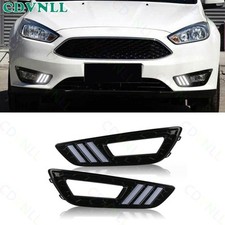 Para Ford Focus 2015-2018 para-choque dianteiro farol de neblina sinal de seta tricolor 2 peças, usado comprar usado  Enviando para Brazil