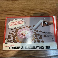 Conjunto de biscoitos e decoração Acme International, pistola de prensa de biscoitos comprar usado  Enviando para Brazil