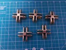 Cubo de vidro 4 vias conector clipe 3/16" - 5 peças prateleira de vidro temperado dourado comprar usado  Enviando para Brazil