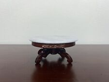 Mesa de comedor artesanal vintage con tapa de mármol para casa de muñecas miniatura 1:12 segunda mano  Embacar hacia Argentina