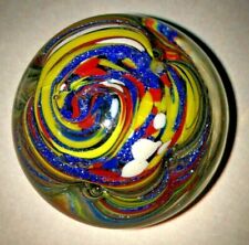 Vintage Vidro Murano Peso de Papel Planeta Louco Lava Prata Aventurina Redemoinho Arte comprar usado  Enviando para Brazil