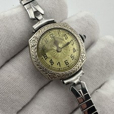 Usado, Relógio de pulso feminino American Standard folheado a ouro branco 18k 15 joias suíço - Funciona comprar usado  Enviando para Brazil