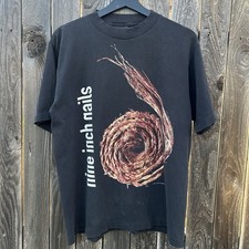 Camiseta Vintage 1995 Nine Inch Nails Futher Down The Spiral Rope Anos 90 LG 22x27, usado comprar usado  Enviando para Brazil