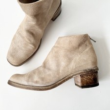Shoto botas de tornozelo italianas feitas à mão biqueira quadrada boho chique tamanho 37.5 camurça bronzeada comprar usado  Enviando para Brazil