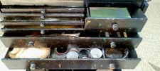 Caixa de suprimentos vintage para pintores de sinais com gavetas e conteúdo lobo? comprar usado  Enviando para Brazil