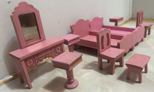 Lote miniatura antigo 1938 STROMBECKER 9 peças conjunto de quarto rosa casa de bonecas comprar usado Lote miniatura antigo 1938 STROMBECKER 9 peças conjunto de quarto rosa casa de bonecas comprar usado  Enviando para Brazil