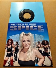 SPICE GIRLS SAY YOU'LL BE THERE UK  7" VINYL 45 JUKEBOX - FREE CUSTOM SLEEVE comprar usado  Enviando para Brazil