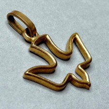 Espírito Santo. Pingente religioso vintage. Medalha de pássaro. comprar usado  Enviando para Brazil
