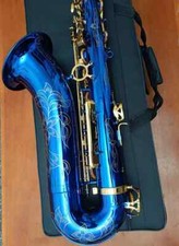 Saxofone Tenor 2025 com Estojo, Sax de Latão, Azul Céu, Saxofone de Grau Profissional comprar usado  Enviando para Brazil
