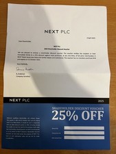 Next shareholders discount for sale  BOLTON