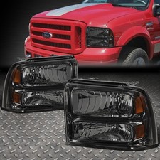 PARA 05-07 FORD F250 F350 SUPER DUTY CARCAÇA FUMÊ LÂMPADAS DE FAROL DE CANTO ÂMBAR comprar usado  Enviando para Brazil
