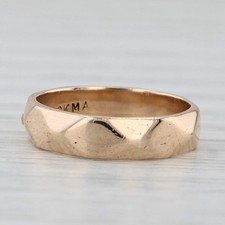 Anel chanfrado bebê ouro amarelo 10k pulseira tamanho pequeno vintage comprar usado  Enviando para Brazil