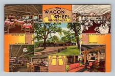Cartão postal vintage Rockton IL, The Wagon Wheel, Illinois comprar usado  Enviando para Brazil