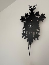 Moderne schwarze kuckucksuhr gebraucht kaufen  Perl