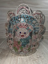 BEARY SPECIAL Tiara de Strass Iridescente Coroa Beleza Rainha Concurso Moda, usado comprar usado  Enviando para Brazil