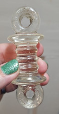 Isolador de vidro transparente BRACH Radio Strain, 3-1/2" Newark NJ, 1920s, Pat Pend, usado comprar usado  Enviando para Brazil