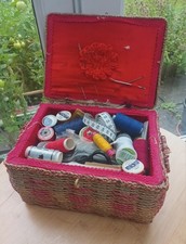 Vintage wicker needlework for sale  DEREHAM