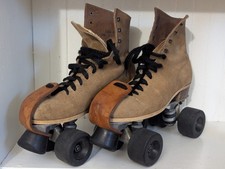 Patins quadriciclos Riedell Redwing couro vintage, tamanho M 7 comprar usado  Enviando para Brazil