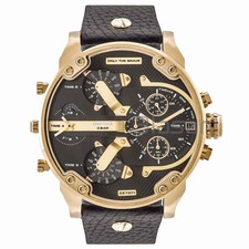 Diesel Original DZ7371 Mr Daddy 2.0 Caixa Dourada Relógio Cronógrafo Couro Preto 57mm comprar usado  Enviando para Brazil