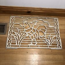 Grelha de frango galo grelha porta tapete ferro fundido 22,5” x 15” fazenda rústica campo comprar usado  Enviando para Brazil