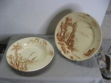 Lot assiettes sepia d'occasion  Lorgues