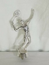 Decoração de bolo troféu de tênis masculina prata vintage 51/2" comprar usado  Enviando para Brazil