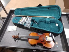 Violino elétrico canhoto 4/4 abeto de bordo violino feito à mão com estojo arco comprar usado  Enviando para Brazil