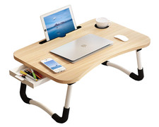 Escritorio de regazo con cajón de almacenamiento, soportes para taza y tableta, mesa bandeja cama portátil segunda mano  Embacar hacia Mexico