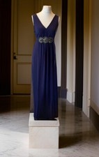 Long navy beaded for sale  CHATHAM