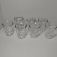 7 tarros de mermelada congelador de bolas vintage hechos en EE. UU. 3 3/4" 8 oz vidrio transparente  segunda mano  Embacar hacia Argentina