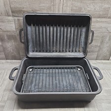 EMERIL by All-Clad FOGÃO DE FERRO FUNDIDO DEFUMADOR SUPERIOR-5 em 1 com tampa cozimento comprar usado  Enviando para Brazil