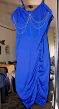 Blaues sommerkleid raffung gebraucht kaufen  Mannheim