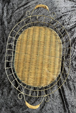 Vintage metal wovenrattan for sale  STAMFORD