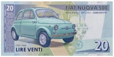 NEW!!! - 20 lire - Mini cars - Fiat Nuova 500 (2025) MG00000 - Matej Gabris na sprzedaż  PL