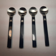 Lote de 4 colheres de aço inoxidável Nespresso VERTUO cabo preto 5 7/8" comprar usado  Enviando para Brazil
