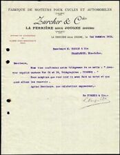 Facture 1912 zurcher d'occasion  Joinville